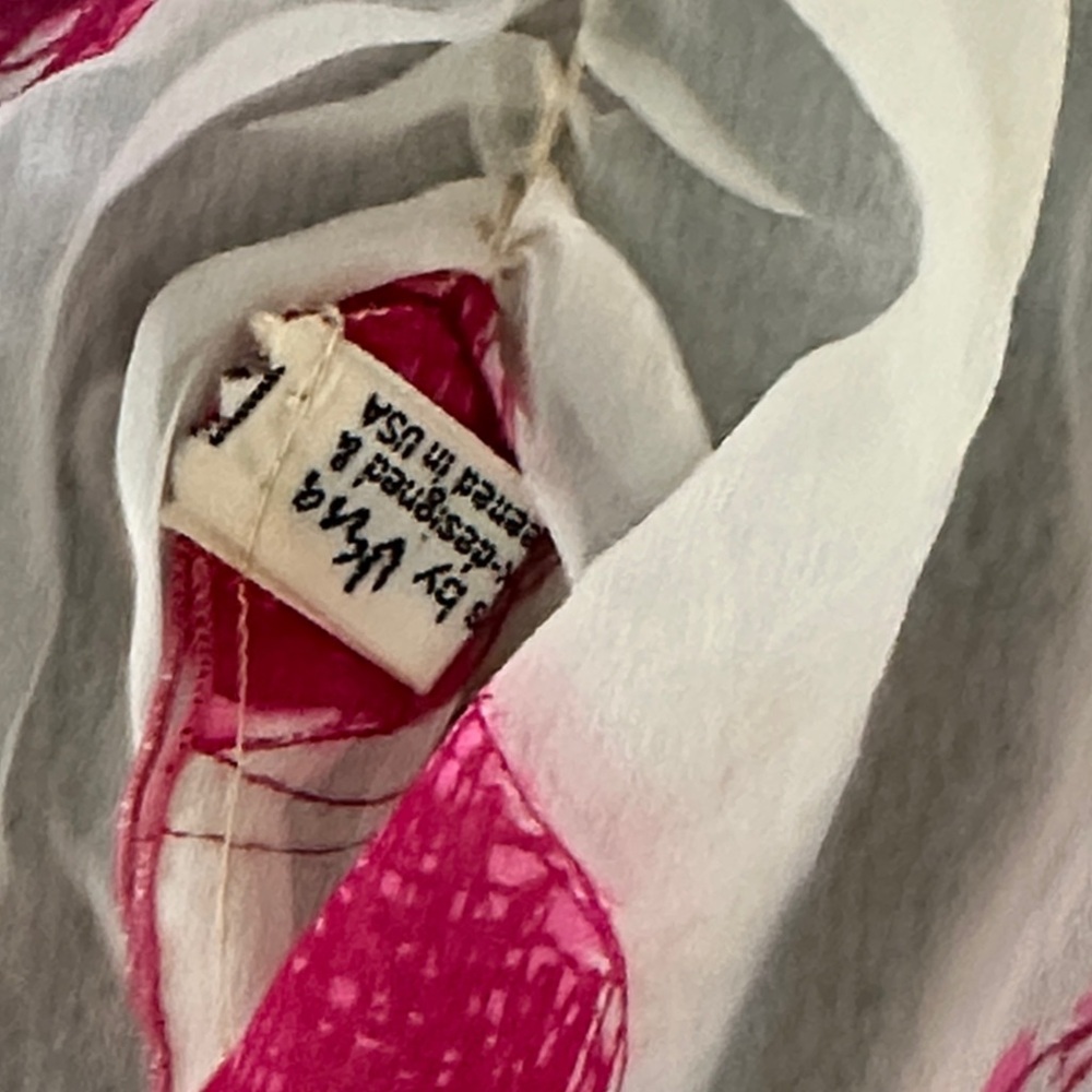 Vintage 60’s Vera Pink Design Silk Head Scarf - Picture 4 of 9